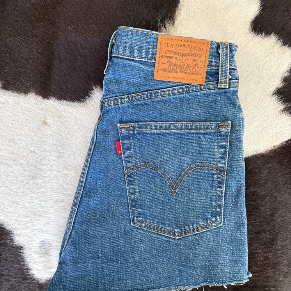 Levi's Denim ‘Ribcage Shorts’ for Women